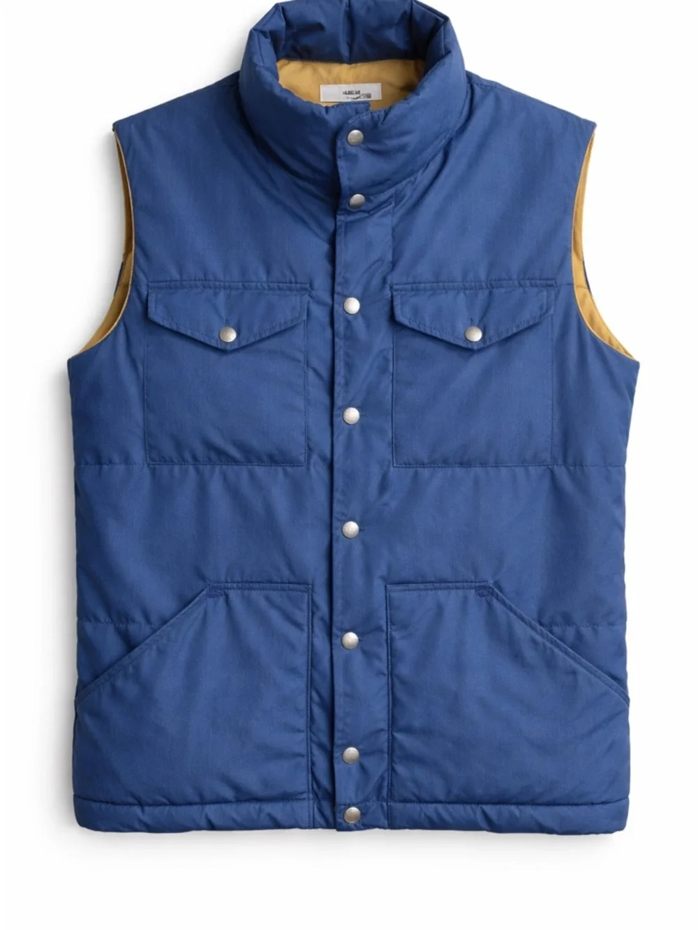 Rare Vintage 70s The North Face Brown Label Down Vest XS Blue